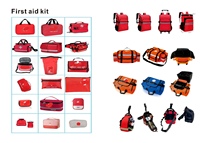 Trousse de premiers secours d'urgence pour l'extérieur, kit de survie en EVA à coque rigide avec lampe torche, boussole, sifflet pour le camping, la randonnée, les voyages, la maison, vente en gros
