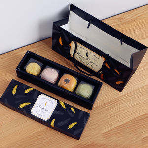 Bunte neue Designs Basis und Deckel Danke Macaron Cupcake Schokoladen papier Food Box mit Taschen - Product Image 6
