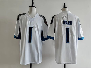 Op maat gemaakte geborduurde heren USA voetbaltenue, ademend, plus size, gepersonaliseerde naam en logo, blanco Tennessee polyester - Product Image 2