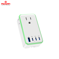 Adaptateur de voyage universel Foxcan 35W PD tout-en-un ultra-fin 3 ports Type-C + 1 USB-A avec prise internationale pour ordinateur portable et appareil photo