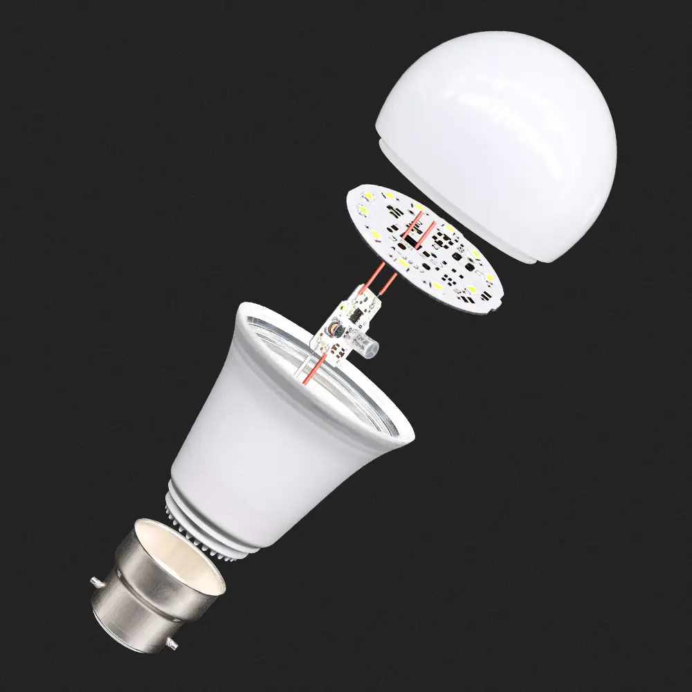 High quality Easy installation Energy saving indoor SKD Plastic B22 E27 10w led bulb light raw material