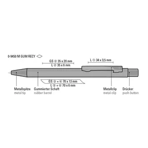 Penna in alluminio riciclato, merchandising sostenibile - Product Image 2