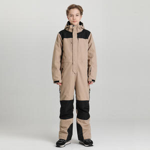 Combinaison de ski professionnelle pour enfants plus âgés, nouvelle collection hiver, 100% polyester, à capuche, fermeture éclair, chaude, respirante, durable, coupe-vent, imperméable - Product Image 6