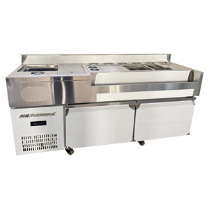 Most Popular Bar Shop Equipment Refrigerator Bartender Station Commercial Stainless Steel Cocktail Bar Station with Sink Ice <b>Bin</b> - Product Image 1