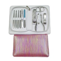 Ensemble de manucure WELLFLYER MS-753 coupe-ongles kit de pédicure-10 pièces kit de manucure en acier inoxydable, kits de toilettage professionnels