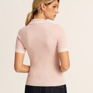 <span class=keywords><strong>Polos</strong></span> <span class=keywords><strong>de</strong></span> <span class=keywords><strong>Mujer</strong></span> Personalizados con Logotipo Bordado, Tejido Acanalado, Corte Ajustado, Manga Corta - Product Image 5