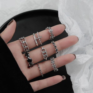 Thai <b>Silver</b> <b>Ring</b> For Women Flower Geometric Design Fashion Jewelry Gift Trendy Retro Style - Product Image 2
