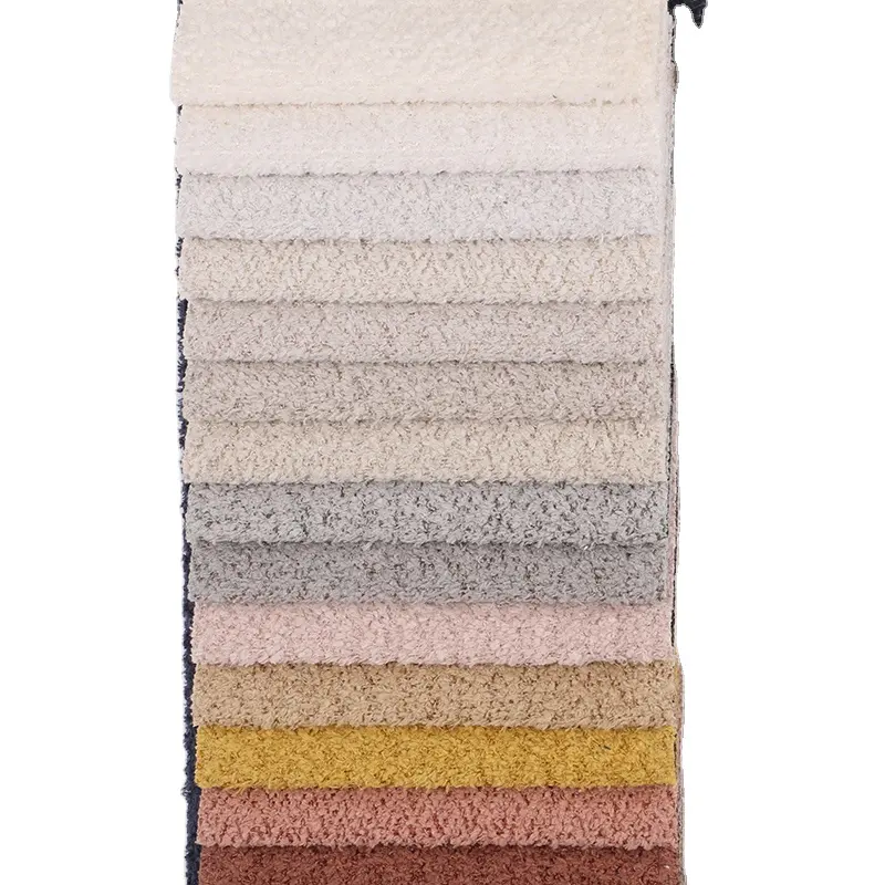 Tissu de canapé d'ameublement boucle de laine verte de haute qualité pour textile d'ameublement