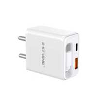 Chargeur de voyage multi-ports USB-C rétractable 35W GaN Type-C PD QC3.0 à charge rapide, prise EU, pour MacBook, téléphone portable