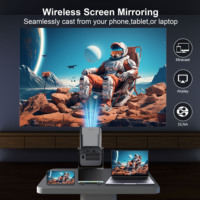 Zoku HCS350KTV 450ANSI Android 14 Allwinner H713 1080P Ultra HD 4K Support Karaoké Home Cinéma Mini Projecteur Portable WiFi 6