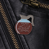 Pin Enamel kepala Pot bros pelubang lucu kustom Pot kopi kerah Lapel lencana kartun hadiah perhiasan untuk anak-anak teman