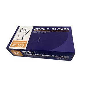 Sarung tangan lateks nitril elastis tinggi bebas serbuk biru sekali pakai langsung dari pabrik sangat baik untuk peralatan kedokteran hewan medis - Product Image 4