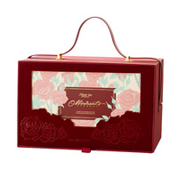 High End Custom Leder griff Prägung Goldfolie gedruckt Logo Geschenk paket Luxus Schublade Geschenk box für Kosmetik Parfüm