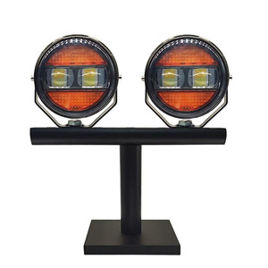 Motorcycle Spotlights Round Dual Lenses 12V LED Off-Road <b>Lighting</b> With <b>Wiring</b> Harness - Product Image 2