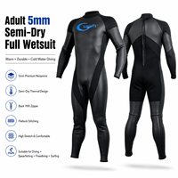 Combinaison de plongée semi-sec en néoprène thermique 5 mm à manches longues, une pièce, pour la plongée sous-marine, le snorkeling et la natation, vente en gros en usine