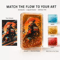 CNAWO Support holographique personnalisé Anime Star Quicksand, impression UV sur bloc acrylique avec éléments en plastique et métal, artisanat holographique unique