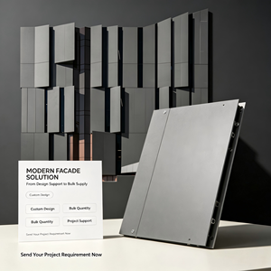 Panel de Fachada de Pared Cortina de Aluminio Anodizado, Revestimiento Exterior para Edificios, para Centros de Arte, Edificios de Oficinas y Espacios Públicos - Product Image 4