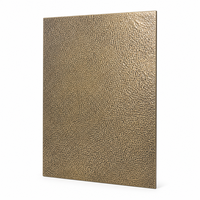 Plaque en acier inoxydable à motif marteau bronze personnalisée, idéale pour les murs rideaux et la décoration intérieure