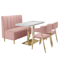 Combinaison Table-Chaise Luxe Décontractée Style Occidental pour Cafétéria, Restaurant de Thé au Lait et de Burgers – Idéale pour les Célébrités d'Internet