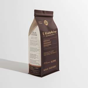 Sac en mylar à café anti-odeur avec valve avec impression personnalisée à haute barrière en plastique 8oz feuille debout pochette à fermeture éclair - Product Image 3