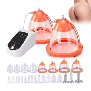 Rechargeable 3 in 1 Microcurrent LED bigger Cup vaccum butt lift machine vacuum therapy breast buttocks enlargement