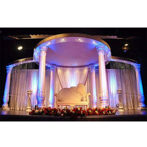 Magnífico Mandap de Boda Tradicional con Diseño de Loto, Elegante Diseño de Fibra de Vidrio, Ligero, Estilo Moderno de París y Australia - Product Image 1