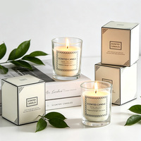 Bougie parfumée en cire de soja dans un bocal en verre, prix usine A00T, étiquette privée, parfum personnalisé, avec boîte cadeau pour la décoration de la maison