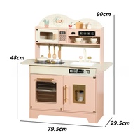Nouvel ensemble de jouets éducatifs en bois unisexe pour enfants : cuisinière de simulation, micro-ondes et maison de jeu pour tout-petits et enfants d'âge préscolaire