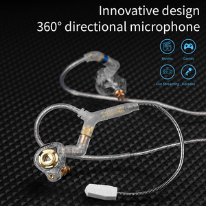 QKZ Q7 MAX 3-in-1 + Type-c <strong>Plug</strong> 2pin + MMCX Born Oxygen-free Copper Silver-plated Upgrade Cable with Boom Microphone for Gaming - Product Image 3
