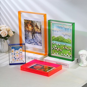 Acrylic Photo <strong>Frame</strong> Colorful Picture <strong>Frame</strong> Transparent <strong>Frame</strong> <strong>for</strong> <strong>A4</strong> Photo Poster Wall Mounted Art Wall Decoration - Product Image 3