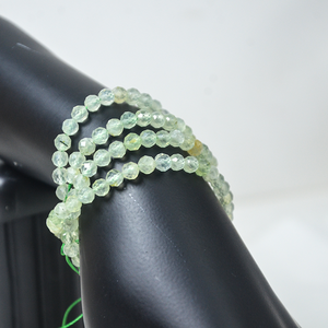 2025 cuentas de Prehnita de 4mm, cuentas de cristal verde redondas facetadas sueltas, venta al por mayor para hacer joyas DIY, piedras de energía curativa - Product Image 6