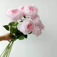 Bunga Peony Buatan Sentuhan Asli Mawar Peony Pelembap Baru untuk Dekorasi Ruang Tamu Rumah, Pernikahan, dan Rangkaian Bunga Meja Pesta