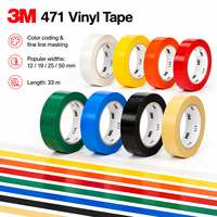 Ruban adhésif vinyle 3M 471 original, 0,14 mm, 50 mm, 33 m, résistant à l'abrasion, pour marquage de voies et de sécurité