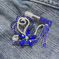 Broche de chaussure en forme de fleur en strass personnalisée pour femmes et filles, parfaite pour les mariages ou les fêtes