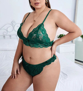 <span class=keywords><strong>Lencería</strong></span> de Encaje Floral con Lazo, Talla Grande 2022, con Bordado, Control Firme, <span class=keywords><strong>Lencería</strong></span> Personalizada ODM <span class=keywords><strong>para</strong></span> Mujeres Curvilíneas - Product Image 3