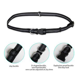 Correa de perro ajustable reflectante manos libres con cinturón Bumbag multifunción para caminar, correr, correa de nailon para mascotas - Product Image 6