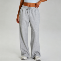 Pantalon de sport pour femme GH avec logo personnalisé, taille haute, élastique, grande taille, coupe ample, respirant, léger, pour la gym, l'entraînement et le yoga
