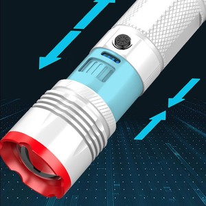 Aluminum Alloy <b>Flashlight</b> Rechargeable Battery <b>Led</b> Zoomable Outdoor Use White Light - Product Image 2