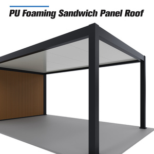 Hiện đại ngoài trời nhà để xe tán không thấm nước cố định mái hệ thống vườn gazebo nhôm pergola carport - Product Image 3