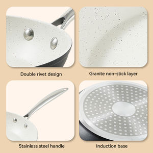 Non-Stick Granite Coating Frying <b>Pan</b> 5-Layer Cookware with Stainless Steel Handle Induction Compatible & Dishwasher Safe - Product Image 4