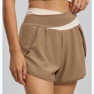 Shorts Deportivos 2 en 1 de Cintura Alta para Mujer, con Forro de Compresión Integrado, Ligeros, para Yoga, Gimnasio, Deportes, OEM, ODM - Product Image 4