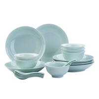 Bol, assiette et plat haut de gamme en porcelaine blanche de Jingdezhen, style chinois, motif floral fait main, couleur sous-glaçure bleu et blanc