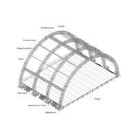 Structure en aluminium haute résistance, structure courbée et ronde, structure de scène en aluminium sur mesure de toutes formes pour l'éclairage d'événements et les concerts