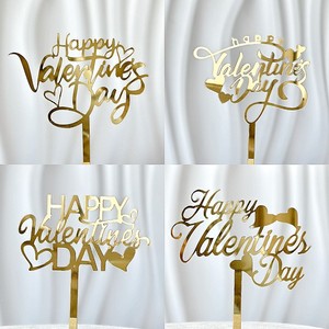 ท็อปเปอร์เค้กอะคริลิคตกแต่งวันวาเลนไทน์ลายน้ำผึ้งและความหวาน สำหรับอุปกรณ์ตกแต่งเค้ก - Product Image 5