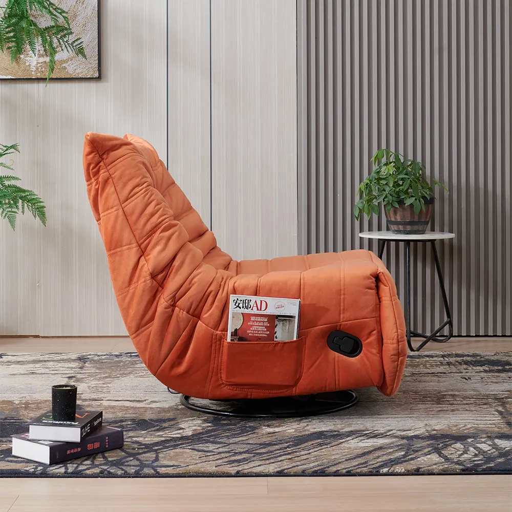 Sofa duduk Restoran manual oranye nyaman santai kustom sofa kursi untuk ruang tamu