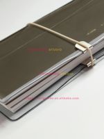 Couverture de carnet de voyage en vinyle transparent personnalisée avec gaufrage, format A5 A6 standard, couverture de planificateur/agenda en PVC personnalisée avec bande élastique