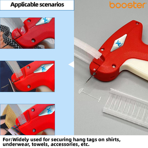 Booster Fine Tag Gun <b>Red</b> Stainless Steel Needle Lightweight Durable Garment Tagging Tool - Product Image 3