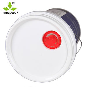 Cubo de plástico de grado alimenticio de 18L con pico y mango de metal, cubo de hielo redondo para agua, gasolina, leche, otros líquidos - Product Image 2