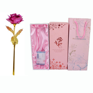 Rosa in Foglia d'Oro 24K all'Ingrosso, Fiore Artificiale per la Festa della Mamma e San Valentino - Product Image 2