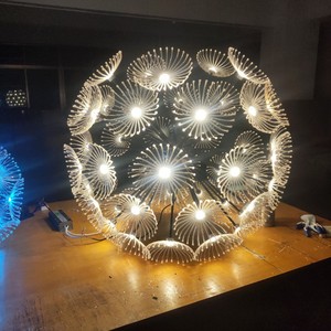 Lampes de jardin LED Pissenlit d'extérieur sur poteau en fer, blanc chaud, IP66, détecteur de mouvement, solaires, 2700K, AC 220V, dimmables, 10 ans de garantie - Product Image 3